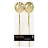 20 Piece Set of Novelty Serving Spoon & Spork Gold for Dinner Parties, Wedding, Thanksgiving view 1