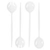 20 Piece Set of Novelty Serving Spoon & Spork White for Dinner Parties, Wedding, Thanksgiving view 3