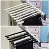 LKP Pull Out Wardrobe Hanging Rail, Sliding Pants Rack for Hanging Scarf, Retractable Clothes Hanger, with 9 Arms, Beige/Black/Orange view 4