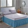 Amuze Bedding Easy Fit Elastic Wrap Around Ruffled BedSkirt Recron Drop Length 16 Inches (Mocha,Full XL) view 1
