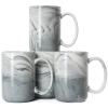 Smilatte 14 OZ Marble Coffee Mugs, M068 Novelty Marble Ceramic Cup for Home and Office, Microwave Dishwasher Safe, Set of 4, Gray view 1