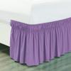 Amuze Bedding Easy Fit Elastic Wrap Around Ruffled BedSkirt Recron Drop Length 16 Inches (Lilac,King XL) view 1