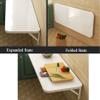 YYHJ Folding Wall-Mounted Drop-Leaf Table,Small Fold Down Kitchen Trestle Desk,Floating Space Saving Hanging MDF Computer Workbench,for Study,Bedroom,Bathroom or Balcony view 3