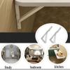YYHJ Folding Wall-Mounted Drop-Leaf Table,Small Fold Down Kitchen Trestle Desk,Floating Space Saving Hanging MDF Computer Workbench,for Study,Bedroom,Bathroom or Balcony view 4