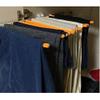 LKP Pull Out Wardrobe Hanging Rail, Sliding Pants Rack for Hanging Scarf, Retractable Clothes Hanger, with 9 Arms, Beige/Black/Orange view 2