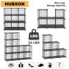 HUBSON Wire Cube Storage Organizer, Book/Toy/Craft/Potted Plants and petCloset Organizers and Storage Shelves, 9-Cube Freely Combinable Metal Grids Storage Shelf,Black Plus Iron view 3
