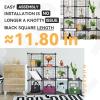 HUBSON Wire Cube Storage Organizer, Book/Toy/Craft/Potted Plants and petCloset Organizers and Storage Shelves, 9-Cube Freely Combinable Metal Grids Storage Shelf,Black Plus Iron view 4