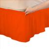 Amuze Bedding Easy Fit Elastic Wrap Around Ruffled BedSkirt Recron Drop Length 16 Inches (Orange,Queen) view 1