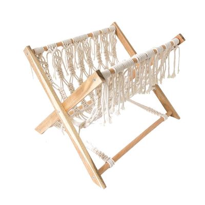 Magazine Newspaper Baskets Magazine Rack Newspaper Magazine Storage Rack Woven Magazine Rack Modern Minimalist Simple Folding Desktop Bay Window Bookcase Storage ( Color : White , Size : 433330cm )