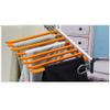 LKP Pull Out Wardrobe Hanging Rail, Sliding Pants Rack for Hanging Scarf, Retractable Clothes Hanger, with 9 Arms, Beige/Black/Orange view 3