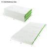 RXRRXY Tri-Folding Mattress, Mattress Topper with Memory Foam, Breathable Mesh Sides, Non-slip Bottom & Soft Washable Bamboo Cover, 4 Inch Mattress for Camping, Play Mat, Guest Beds, Dorm Room (Queen) view 2