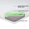 RXRRXY Tri-Folding Mattress, Mattress Topper with Memory Foam, Breathable Mesh Sides, Non-slip Bottom & Soft Washable Bamboo Cover, 4 Inch Mattress for Camping, Play Mat, Guest Beds, Dorm Room (Queen) view 4