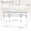 Sophia & William Farmhouse Sideboard Buffet Server Coffee Bar Storage Cabinet with Sliding Barn Door for Kitchen Living Room, Ivory view 2