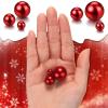 150 Pieces Vase Filler Faux Pearls Vase Makeup Beads No Hole Gloss Bead Mixed Sizes Round Pearl for Home Party Wedding Decor, 8/14/20 mm(Red) view 3