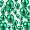 150 Pieces Vase Filler Faux Pearls Vase Makeup Beads No Hole Gloss Bead Mixed Sizes Round Pearl for Home Party Wedding Decor, 8/14/20 mm(Green) view 1