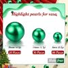150 Pieces Vase Filler Faux Pearls Vase Makeup Beads No Hole Gloss Bead Mixed Sizes Round Pearl for Home Party Wedding Decor, 8/14/20 mm(Green) view 2