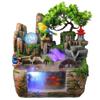11-Inch Tabletop Fountains Desk Rockery Cascading Mini Waterfall Atomizing Humidifier Fountain with Crystal-Like Lighting Effect Rolling Ball Desktop Small Interior Water Feature Decoration view 1