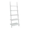 Allora Bookshelf Ladder in White Wood Finish view 1