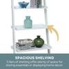 Allora Bookshelf Ladder in White Wood Finish view 4