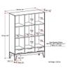 Allora 48" H Transitional 9 Cubby Solid Wood Bookshelf Bookcase Storage with 9 Shelves, for The Living Room, Study and Office, in Walnut Brown view 2