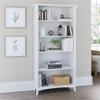 Home Square 5 Shelf Wood Bookcase Set in Pure White and Shiplap Gray (Set of 2) view 2