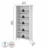 Home Square 5 Shelf Wood Bookcase Set in Pure White and Shiplap Gray (Set of 2) view 3