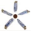 2PCs 55mm Blue Kyanite Blade Pendants Natural Sparkling Gemstone Crystal Mineral Silver Plated Point Specimens - Brazil view 2