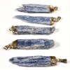 2PCs 55mm Blue Kyanite Blade Pendants Natural Sparkling Gemstone Crystal Mineral Silver Plated Point Specimens - Brazil view 3