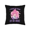 Anime Lover Apparel & Accessories I Paused Cute Anime Girl Funny Quote Throw Pillow, 16x16, Multicolor view 1