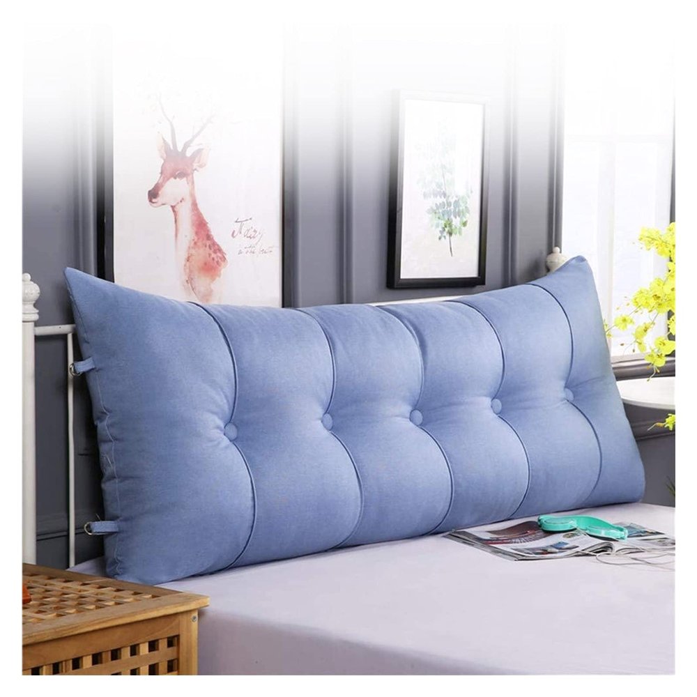 AYLYHD Wedge Triangle Backrest Bedside Cushion Upholstered Headboard Soft Reading Backrest Cushion Without Headboard 7 Colors, 3 Sizes Cushions (Color : K, Size : 10020x60cm/39x8x24inch)