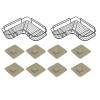 N/D 2 Pack Shower Caddy Corner Shelf, Rustproof Shower Corner Caddy, Bathroom Organizer Shelf with 8 Adhesive Hooks, Wall Mounted Bathtub Storage Rack Basket for Bathroom Kitchen Home Black view 1