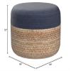 Scandilivin Homes Pouf Ottoman 100% Jute Braided Pouffe (18"x18"x12") view 2