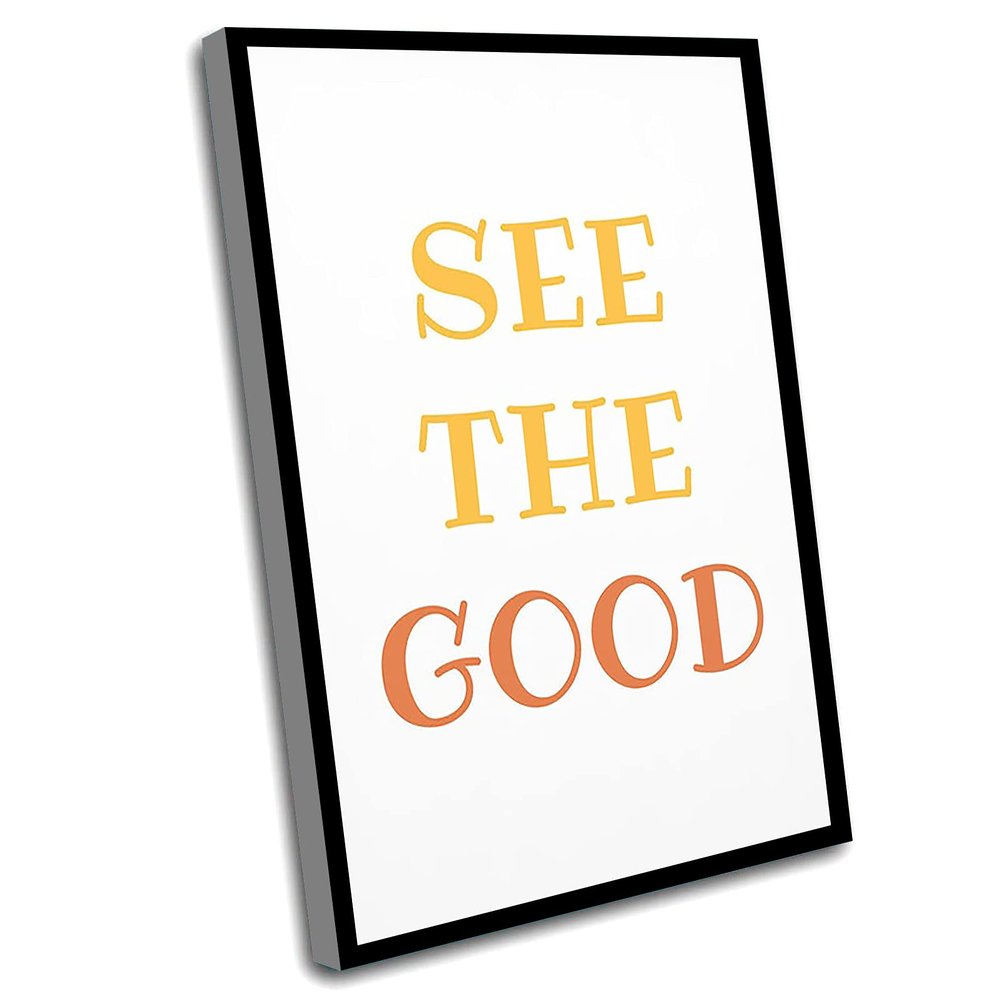 Boys Room Decor,Chic Wall Art,The Office Decor,See the Good,New Home Decor,Birthday Gifts,Beauty,Wall Decor,Motivation Wall Art,Makeups,Boss,Quote Wall Art,16x24 Inch Framed Wall Art