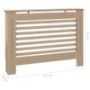 Heating Cabinet with Horizontal Slats - Radiator Cover for Living Room Bedroom Furniture Decor 44,1" x 7,5" x 31,9" MDF view 2