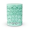 Baxton Studio Jamila Modern and Contemporary Aqua Finished Metal Outdoor Side Table view 1
