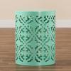 Baxton Studio Jamila Modern and Contemporary Aqua Finished Metal Outdoor Side Table view 2