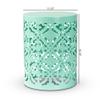 Baxton Studio Jamila Modern and Contemporary Aqua Finished Metal Outdoor Side Table view 3