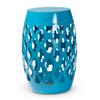 Baxton Studio Branson Modern and Contemporary Blue Finished Metal Outdoor Side Table view 1