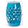 Baxton Studio Branson Modern and Contemporary Blue Finished Metal Outdoor Side Table view 3