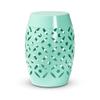 Baxton Studio Hallie Modern and Contemporary Aqua Finished Metal Outdoor Side Table view 1