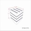 SIMPLIHOME Corrie Square Pouf - 18 inch Wide Woven PET Polyester Indoor/Outdoor Ottoman in Navy and White, Boho-Style Footstool or Extra Seating for Living Room, Bedroom, or Patio, Assembled view 3