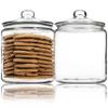 1 Gallon Glass Cookie Jar - Large Food Storage Container with Airtight Lid - Keep Fresh Flour, Chewy Pet Treats, Candy, Dried Foods, Detergent Pods for Your Kitchen or Laundry Room- Pack of 2 view 1
