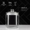 1 Gallon Glass Cookie Jar - Large Food Storage Container with Airtight Lid - Keep Fresh Flour, Chewy Pet Treats, Candy, Dried Foods, Detergent Pods for Your Kitchen or Laundry Room- Pack of 2 view 3