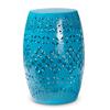 Baxton Studio Lavinia Modern and Contemporary Blue Finished Metal Outdoor Side Table view 1