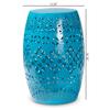 Baxton Studio Lavinia Modern and Contemporary Blue Finished Metal Outdoor Side Table view 3