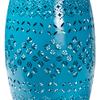 Baxton Studio Lavinia Modern and Contemporary Blue Finished Metal Outdoor Side Table view 4
