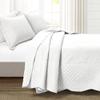 Lush Decor Medallion Scallop Embroidery Bedspread King Size 5 Piece Set White - White Bedding Set King Quilt - Lightweight Bedspreads with Pillowcases view 1