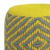 SIMPLIHOME Kent Boho Round Woven Outdoor/ Indoor Pouf in Grey and Yellow Recycled PET Polyester for the Living Room, Bedroom and Kids Room view 4