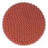 SIMPLIHOME Wynne Round Knitted Pouf - 18 inch Wide Upholstered PET Polyester Ottoman in Orange, Indoor/Outdoor Boho Footstool or Extra Seating for Living Room with Polystyrene Bead Filling, Assembled view 4