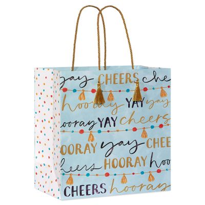 Papyrus 13" Large Gift Bag (Hooray) for Birthdays, Weddings, Bridal Showers, Baby Showers and All Occasions (1 Bag)